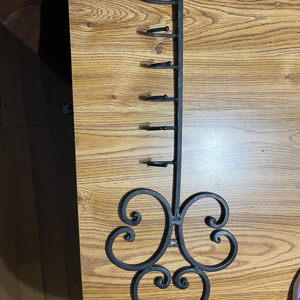 Elegant Black Wrought Iron Wall Decor